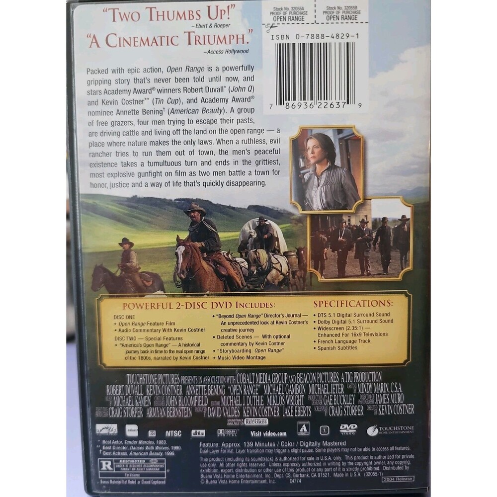 OPEN RANGE (2003) [DVD] - Picture 2 of 2
